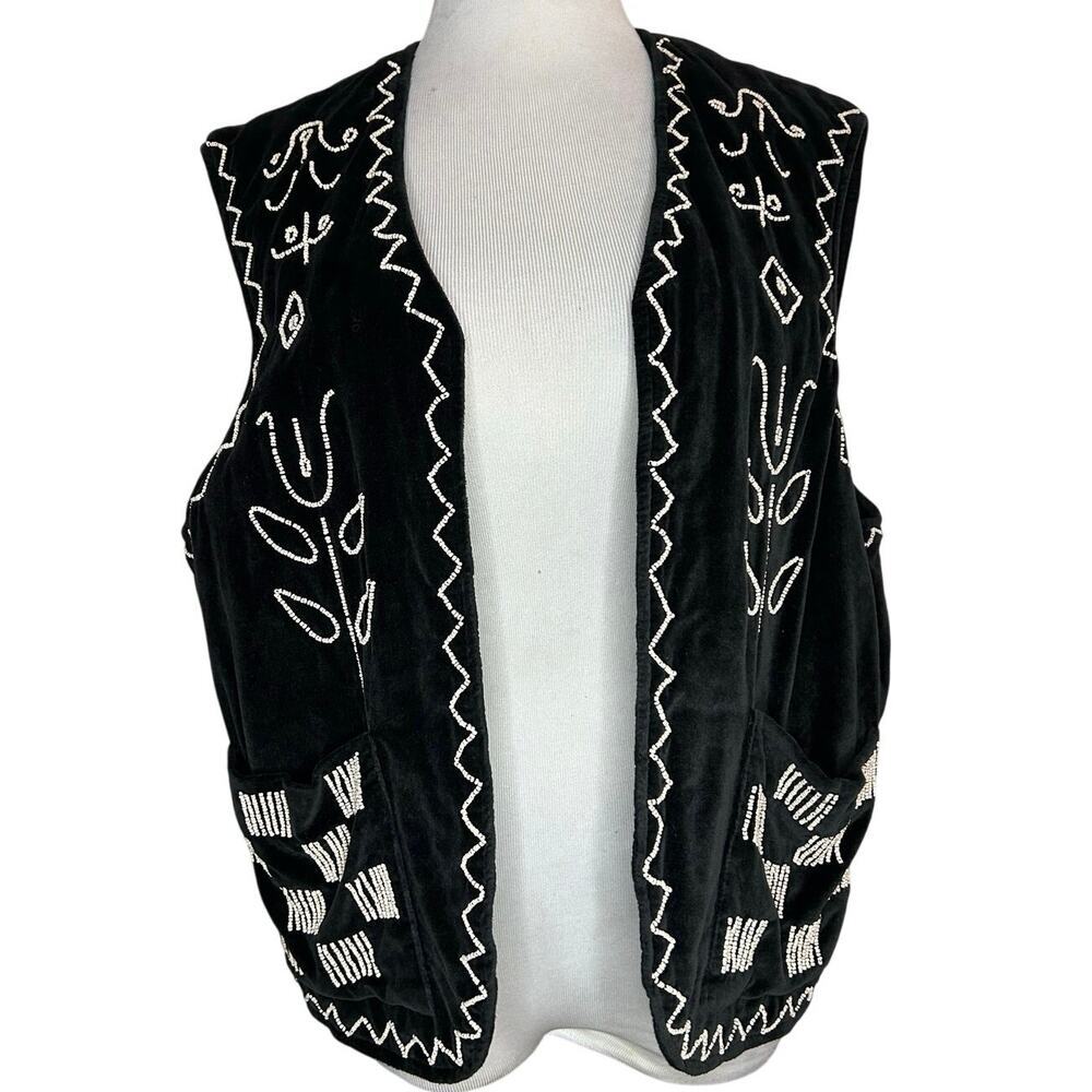 Preloved- Zara-Limited Edition- beaded cotton vest